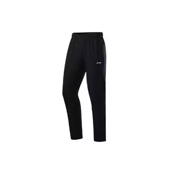 Li Ning Training Series быстросохнущие прохладные спортивные длинные брюки мужские низы черного цвета AYKR101-4 L
