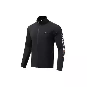 Li-Ning Training Series Fitness Series Letter Logo Print Stand Collar Jacket Men Jacket Black AWDR313-1 S