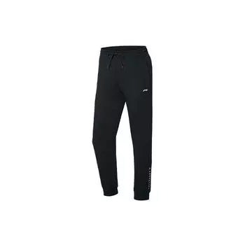 Li Ning Training Series Logo Дышащие зауженные трикотажные спортивные брюки женские брюки черного цвета AKLR014-1 S