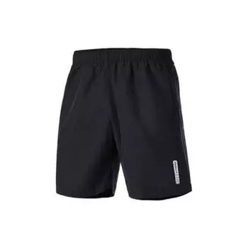 Li Ning Training Series однотонные эластичные дышащие прохладные спортивные шорты с пятью точками мужские шорты черного цвета AKSR553-2 L