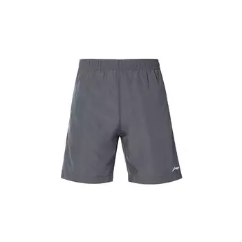 Li Ning Training Series однотонные прямые повседневные шорты с логотипом мужские шорты черные AKSP831-6 M