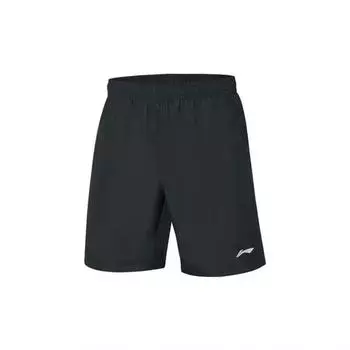 Li Ning Training Series однотонный дышащий принт с логотипом Five Point Sports Shorts мужские шорты черного цвета AAPT551-1 L