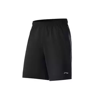 Li Ning Training Series повседневные спортивные светоотражающие быстросохнущие трикотажные шорты мужские шорты черные AKSR233-1 L