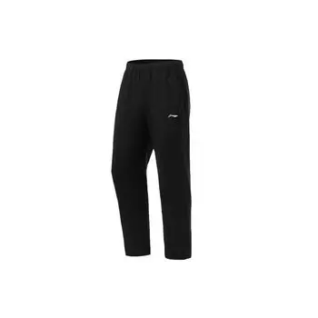 Li Ning Training Series прямые быстросохнущие прохладные спортивные длинные брюки трикотажные спортивные брюки мужские низы черного цвета AYKR387-1 M