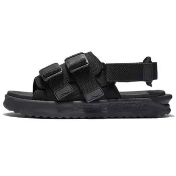 Li Ning Trendy Casual Beach Sandals Men Shoes Black AGUS009-2 42