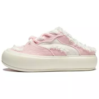 Li Ning Trendy Casual Non-Slip Shock Absorbing Low-Top Скейтерские Кроссовки Женские Кроссовки Розовые Белые AZGU014-6 37