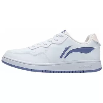 Li Ning Trendy Casual Non-Slip Wear-Sticked Low-Top Shoes Sneakers Women Sneakers White Blue AGCR318-3 35