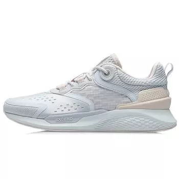 Li Ning Trendy Casual Shock Absorbing Low Top Running Shoes Women Sneakers Light-Grey AGLR056-3 35