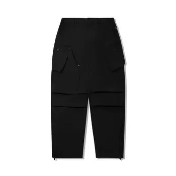 Li Ning Trendy Sports Series однотонные дышащие универсальные прямые повседневные брюки со средней талией мужские низы черного цвета AKXV357-2 M