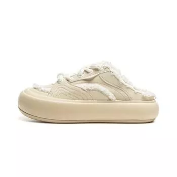 Li Ning Trendy Universal Non-Slip Wear-Stick Low-Top Casual Shoes Women sneakers Milk-Tea-Yellow AZGU072-3 35