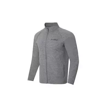Li-Ning Training Series однотонная толстовка с длинным рукавом для мужчин, смешанный серый цвет AWDS591-1 XXL