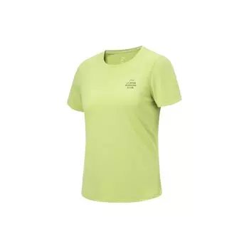 Li-Ning Удобная Дышащая Повседневная Футболка с Коротким Рукавом Женские Топы Бамбуково-Зеленый ATST354-1 S
