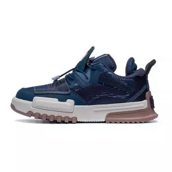 Li Ning Удобная нескользящая амортизирующая износостойкая водонепроницаемая повседневная обувь Детская обувь синего цвета YKCS170-3 31