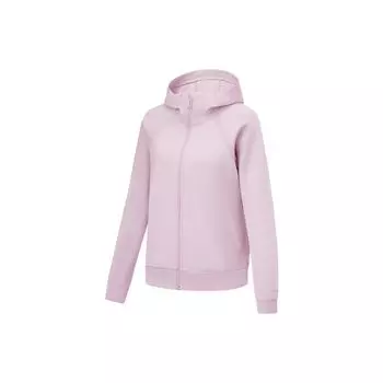 Li-Ning Удобная однотонная куртка с капюшоном для женщин Куртки Lotus-Pink Purple AWDU114-5 L