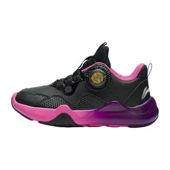 Li Ning удобная повседневная одежда прочная дышащая повседневная обувь детская обувь фиолетовый розовый YKCS176-15 32