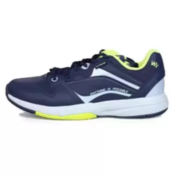 Li-Ning Удобная повседневная одежда, прочные дышащие низкие теннисные туфли, мужские кроссовки, синие, белые ATTT001-2 39