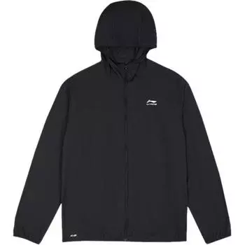 Li Ning Удобная повседневная однотонная солнцезащитная одежда для мужчин, верхняя одежда черного цвета AFDUC79-1 XL