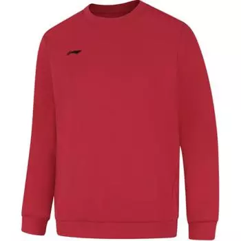 Li-Ning Удобная повседневная однотонная толстовка-пуловер для мужчин Bull-Red AWDUB25-8 M