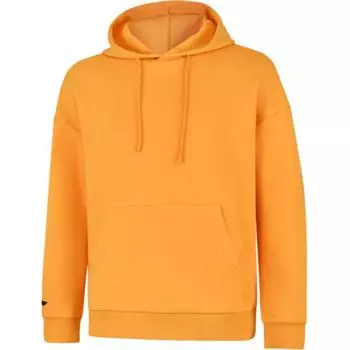 Li Ning Удобная повседневная однотонная толстовка с капюшоном унисекс оранжевая AWDUD09-6 S