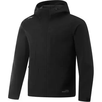 Li Ning удобная повседневная простая флисовая спортивная ветровка мужская верхняя одежда черный AWBU039-1 S
