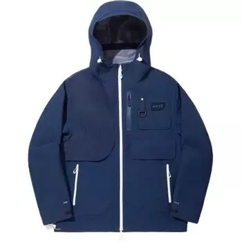 Li Ning Удобная Повседневная Простая Толстовка С Капюшоном Свободного Кроя Куртка Унисекс Темно-Синяя AFDV829-1 M