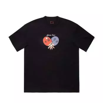 Li Ning Удобная Простая Свободная Универсальная Футболка с Круглым Вырезом и Коротким Рукавом Унисекс Топы Черный AHSVB47-2 S