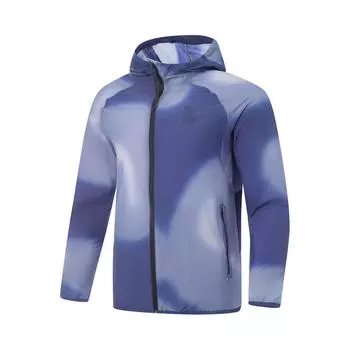 Li Ning Удобная Простая Универсальная С принтом Цветной блок Худи на молнии Спортивная куртка Мужские куртки Туманно-фиолетовый AFDVG33-4 M