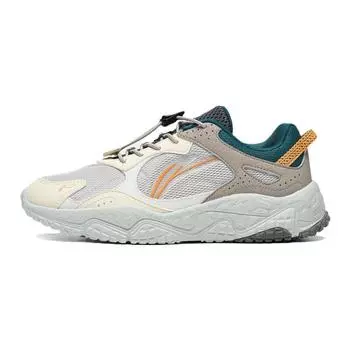 Li Ning Удобная универсальная амортизирующая дышащая повседневная обувь Детские кроссовки Серо-желтый YKCT110-1 31