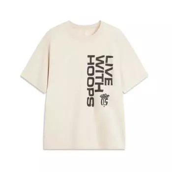 Li-Ning Удобная универсальная дышащая футболка с круглым вырезом и коротким рукавом для мужчин, цвет гравийно-серый AHSU437-5 S