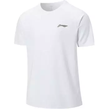 Li-Ning Удобная универсальная дышащая футболка с коротким рукавом для мужчин, топы белого цвета YTSU145-1 2XL