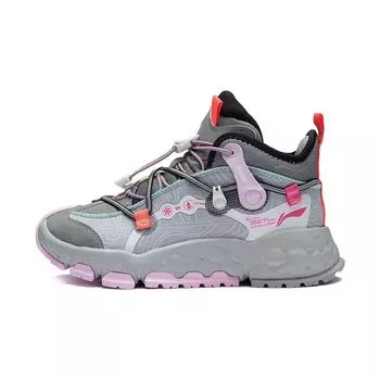 Li Ning Удобная универсальная износостойкая обувь для отдыха на природе средней высоты Детская обувь Glacier-Gray YKES006-4 36