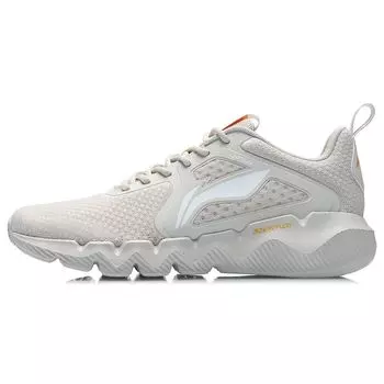 Li Ning Удобные амортизирующие кроссовки с низким верхом унисекс кроссовки жемчужно-белые ARHR073-1 43