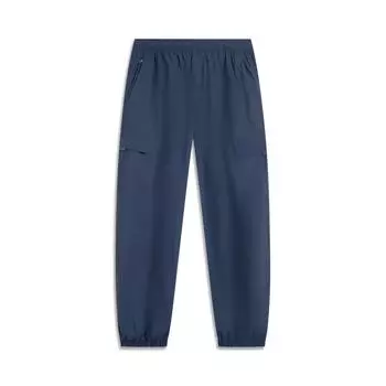 Li-Ning Удобные брюки кэжуал свободного кроя с манжетами Мужские брюки Темно-синий AYKV713-3 S