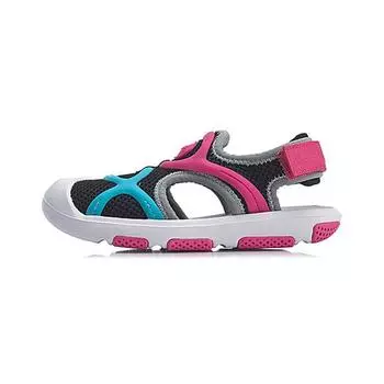 Li Ning Удобные дышащие детские сандалии Детская обувь Черный Розовый Синий YKAP108-2 29