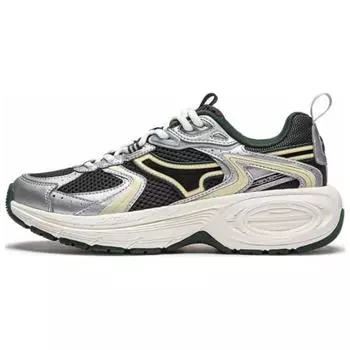 Li-Ning Удобные дышащие низкие повседневные туфли женские кроссовки серебристо-черные AGCU034-14 35