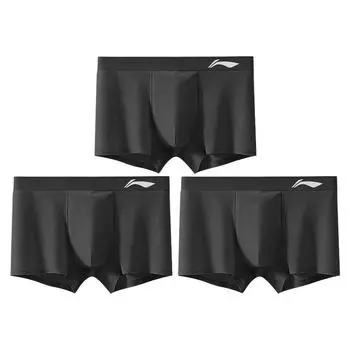 Li Ning Удобные Дышащие Приятные к коже Защищающие от натирания Мужское нижнее белье Боксеры-брифы LN-YUAV019-2 L