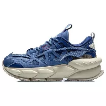 Li-Ning Удобные модные кроссовки для бега мужские кроссовки темно-синие ARLR009-3 43