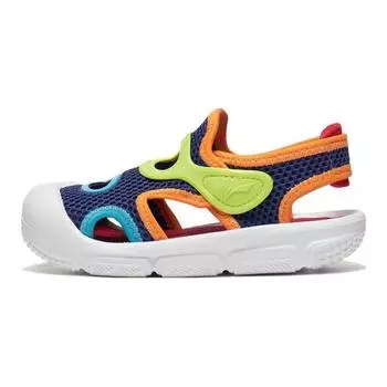 Li Ning удобные нескользящие амортизирующие дышащие поддерживающие легкие детские сандалии детские сандалии Dreamy-Blue Juice-Green YKKT026-1 27