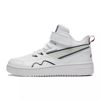 Li Ning удобные нескользящие амортизирующие высокие кроссовки детские кроссовки белые YKCT152-15 31