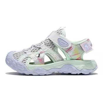 Li Ning Удобные нескользящие детские сандалии Детская обувь Серый YKKT022-2 25