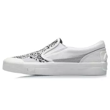 Li Ning удобные низкие кроссовки для скейтбординга женские кроссовки белые AECR014-1 37