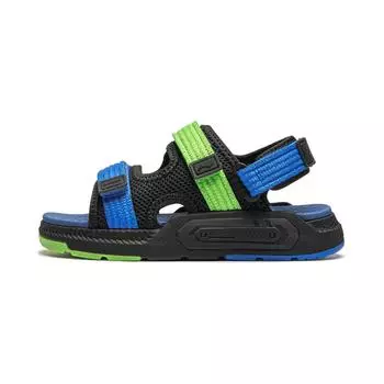 Li Ning Удобные повседневные детские сандалии Детская обувь Черный Синий Зеленый YKKU014-5 25