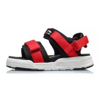 Li Ning удобные повседневные детские сандалии детские сандалии черные красные YKUQ052-3 33