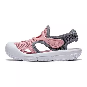 Li Ning удобные повседневные нескользящие износостойкие детские сандалии детские сандалии новые-кораллово-розовый-каменно-серый YKKT026-2 26