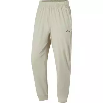 Li Ning удобные повседневные зауженные трикотажные спортивные брюки с буквенным принтом для бега, мужские брюки цвета лайма AKYU415-9 M