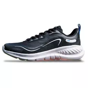 Li-Ning Удобные простые модные легкие кроссовки Rebound с низким верхом для повседневного бега, мужские кроссовки черного и белого цвета ARSU105-5 41