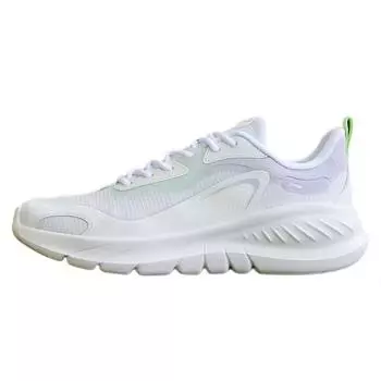 Li-Ning Удобные простые нескользящие износостойкие низкие повседневные кроссовки для бега женские кроссовки белые ARSU106-2 36