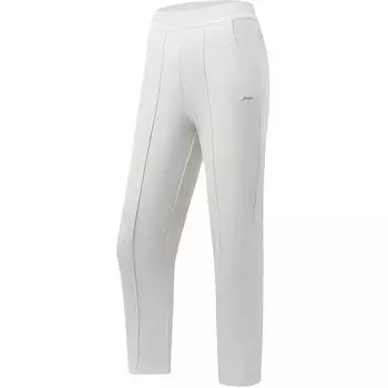 Li Ning Удобные Простые Обычные Трикотажные Спортивные Штаны Женские Низ Белого Цвета AKLRA88-3 L