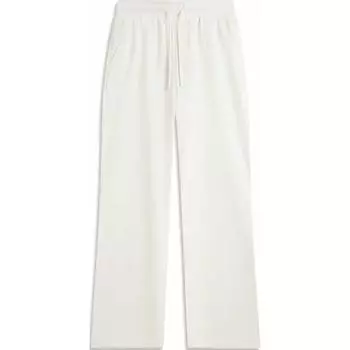 Li-Ning Удобные простые однотонные прямые дышащие повседневные брюки со шнуровкой, женские брюки цвета не совсем белого AKLU686-1 XL