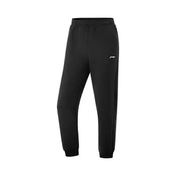 Li-Ning Удобные Простые Универсальные Повседневные Зауженные Спортивные Вязаные Брюки Женские низы Черный AKYV140-1 S